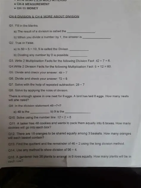 Applying the Rules of Division