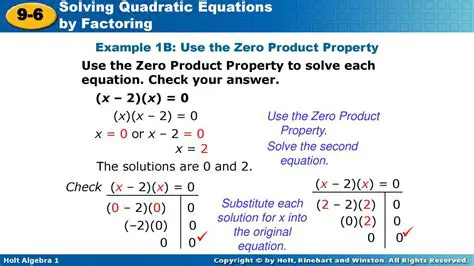 Applying the Zero Product Property to the Given Equation