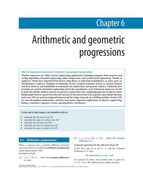 Arithmetic and Geometric Progressions
