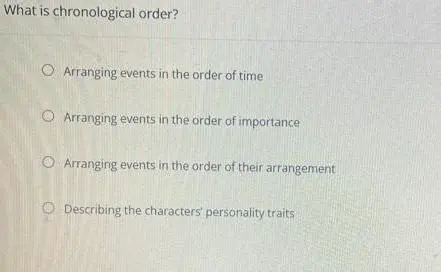 Arranging Events in the Order of Time