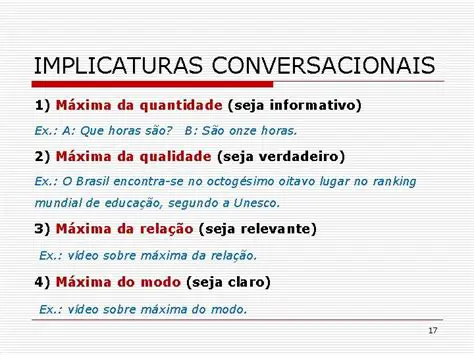 As implicaturas conversacionais