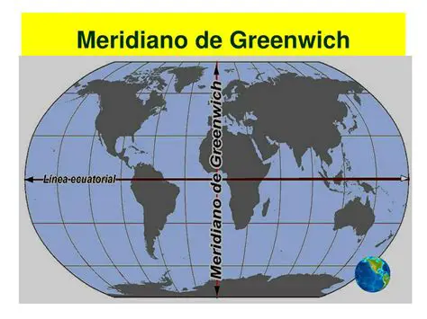As Localidades a Oeste do Meridiano de Greenwich