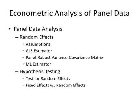 Assumptions of Panel Data Analysis