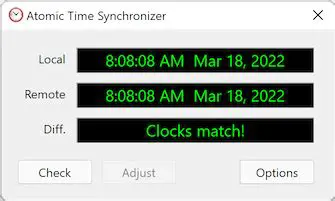 Atomic Time Synchronization