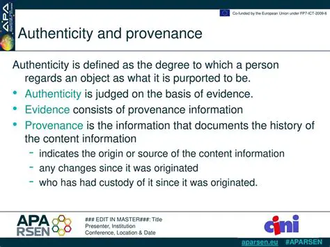 Authenticity and Provenance