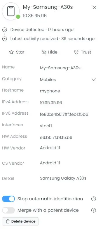 Automatic Device Identification