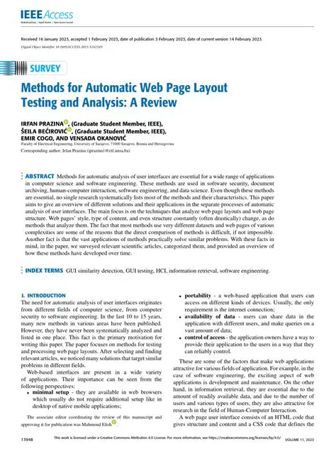 Automatic Web Page Analysis