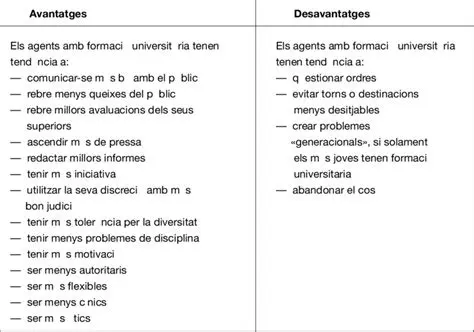 Avantatges i desavantatges