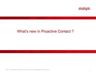 Avaya Proactive Contact Components
