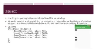 Avoid Using SizedBox for Spacing