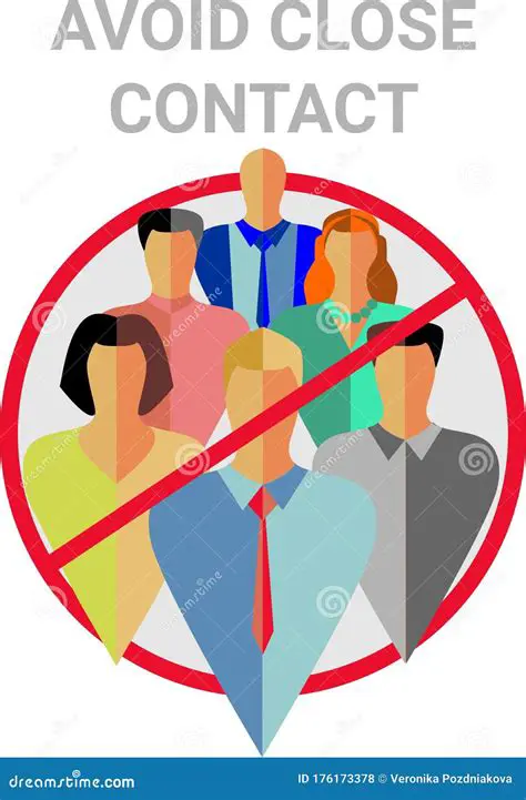 Avoiding close contact with infected individuals