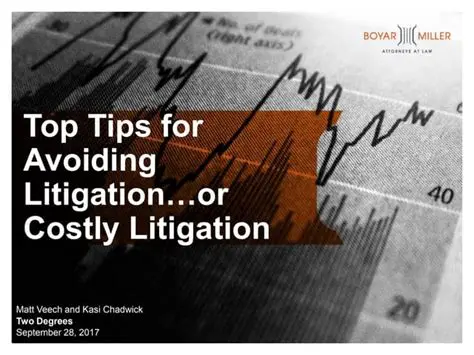 Avoiding costly litigation