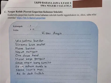 Baca geguritan dengan teliti
