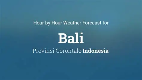 Bali's Weather Watch: Your Comprehensive Hourly Weather Forecast
