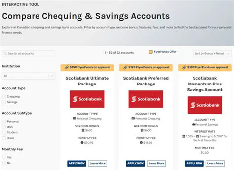 Bank Account Comparison Tool