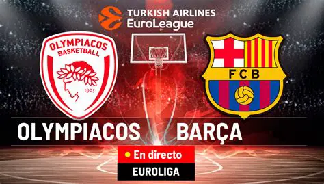 Barcelone – Olympiakos: Análisis Completo del Enfrentamiento Clave y Predicciones