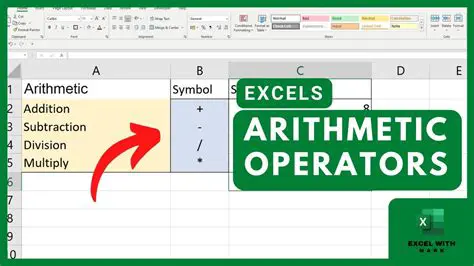 Basic Arithmetic Operations in Excel