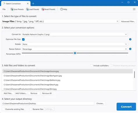 Batch Conversion and Project Files