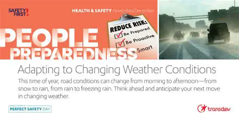 Be Prepared for Changing Weather Conditions