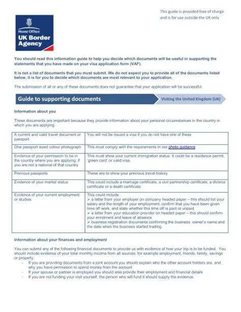 Be prepared to provide supporting documents