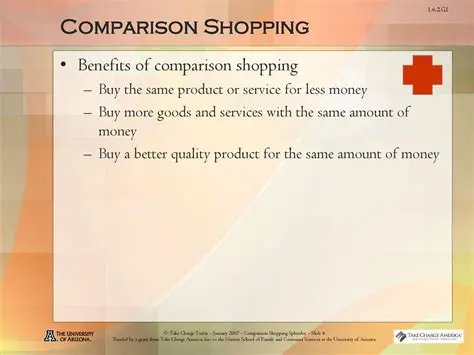 Benefits of Comparison Shopping