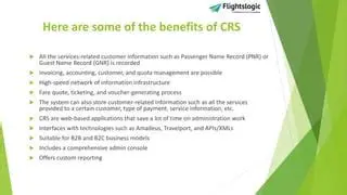 Benefits of CRS Availability Check Service
