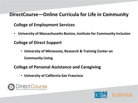 Benefits of Direct Course Online Curricula for Life in Community