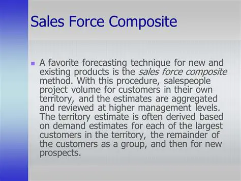 Benefits of the Sales Force Composite Forecasting Method