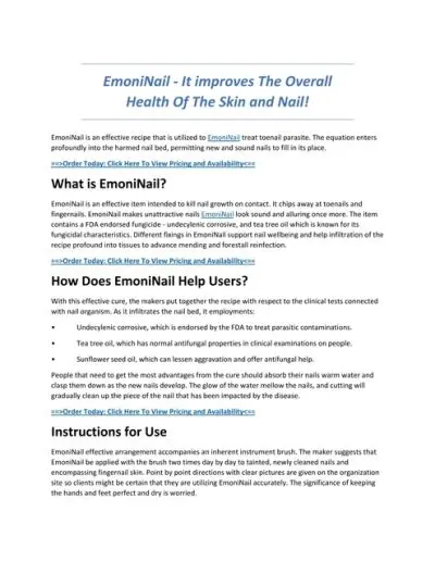 Benefits of Using Emoninail