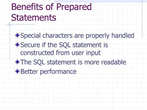 Benefits of Using Prepared Statements