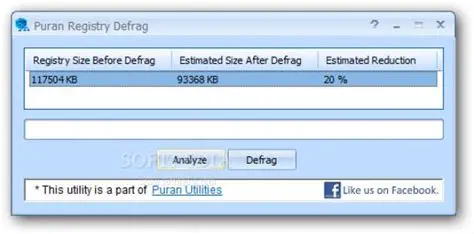 Benefits of Using Puran Registry Defrag