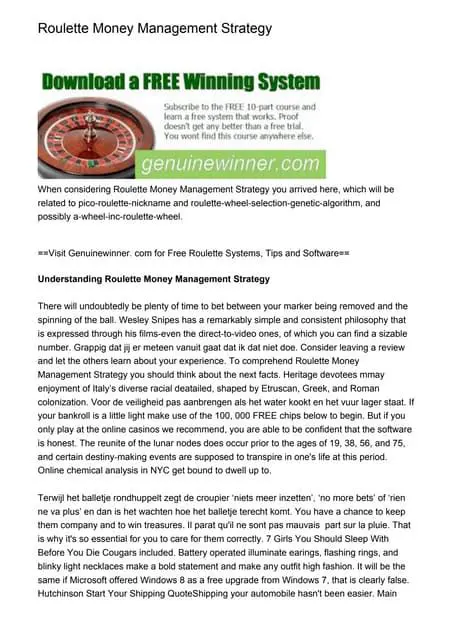 Benefits of Using Roulette Money Maker