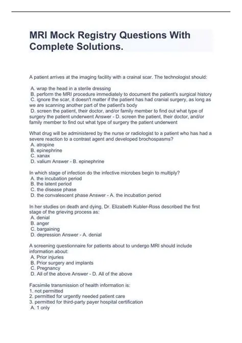 Benefits of Using the MRI Mock Registry Practice Exam