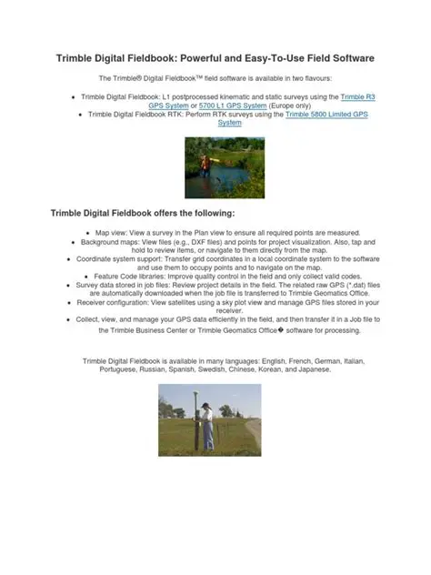 Benefits of Using Trimble Digital Fieldbook
