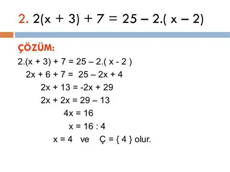 Birinci dereceden denklemler