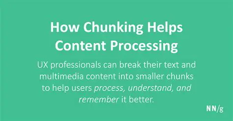 Breaking up content into smaller chunks