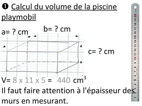 Calcul du volume de la piscine