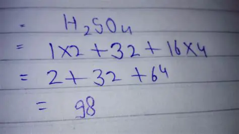 Calculando a Massa Molar da H2SO4