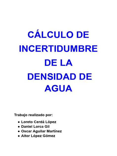 Calculando la masa del agua