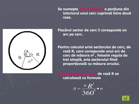 Calcularea Ariei Sectorului Circular