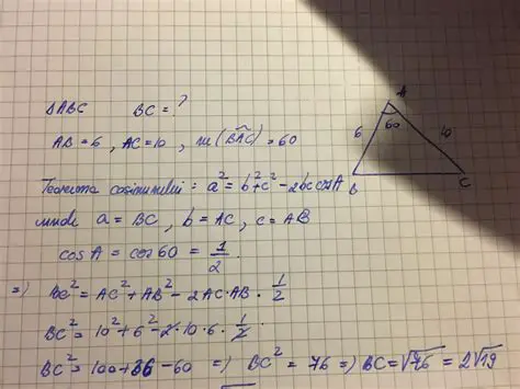 Calcularea lungimii laturii BC