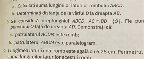 Calcularea lungimilor laturilor ADEF