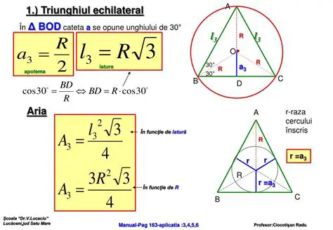 Calcularea Razei Cercului Circumscris Triunghiului Isoscel