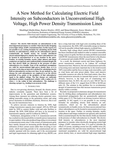 Calculating Electric Field Intensity