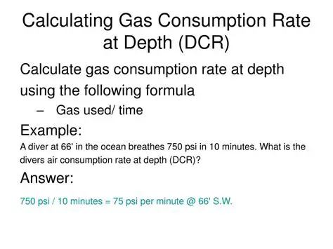 Calculating Gas Consumption