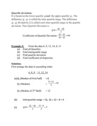 Calculating Quartile Deviation