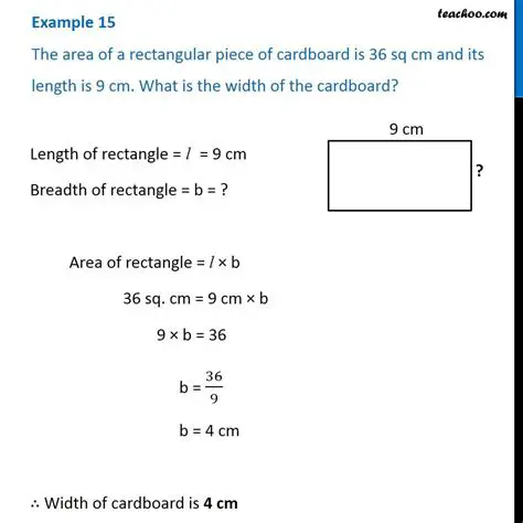 Calculating the Area of the Cardboard