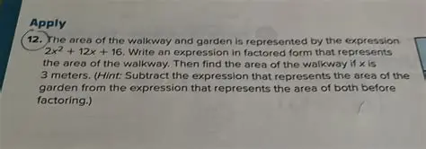 Calculating the Area of the Walkway