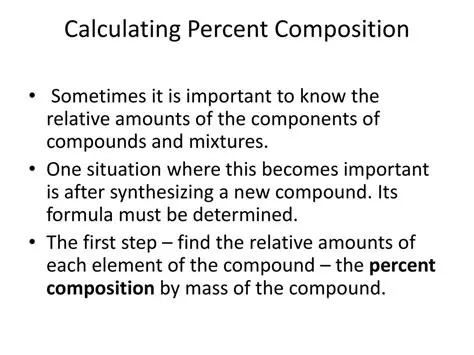Calculating the Composition
