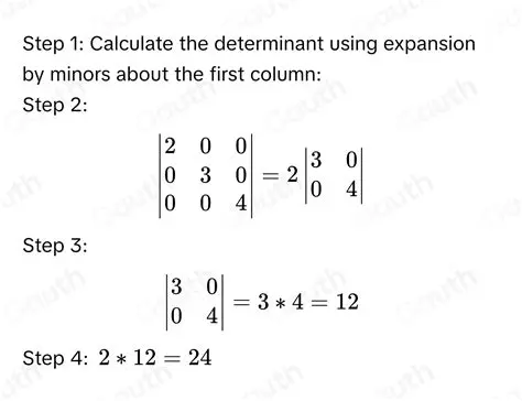 Calculating the Determinant using Expansion by Minors